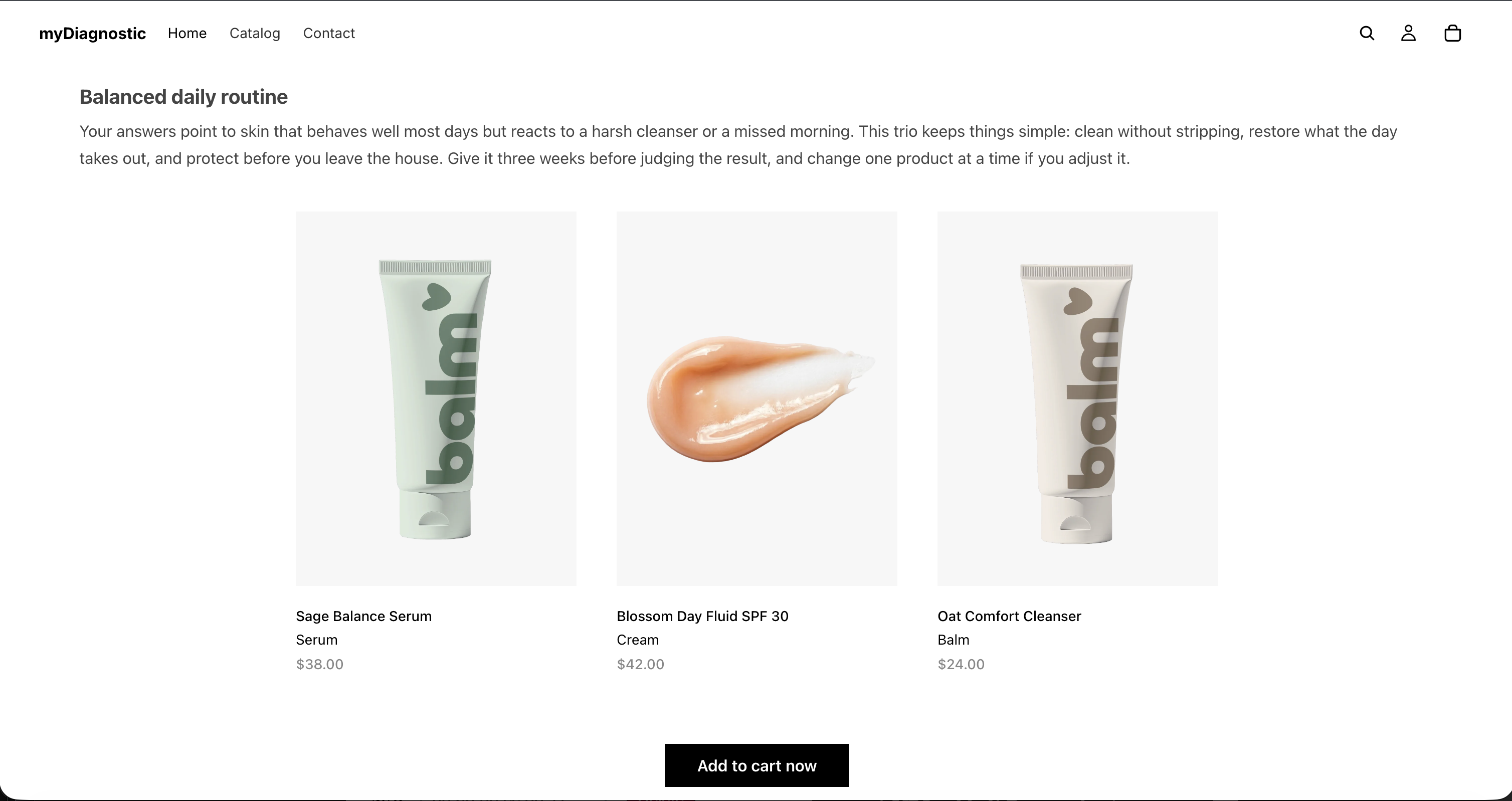 The same product card twice side by side, at rest showing the first product image, and under the pointer showing the second image of the same product.